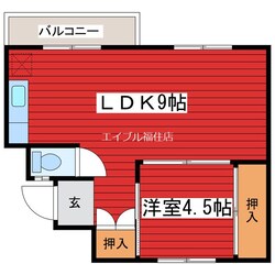 ビレッジハウス福住2号棟の物件間取画像